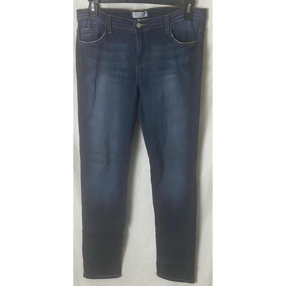 Judy Blue Juniors Jeans 3X 35 x 31 Blue Denim Distress Stretch NOT WOMANS SIZE